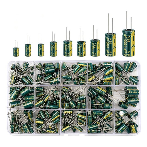 460PCS 24Values Aluminum Capacitor Box Kit High-Frequency Electrolytic Capacitors with Strong Box 2