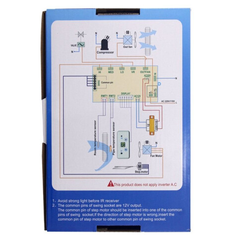QD-U08C Air Conditioner Control Board Universal for Cooling and Heating Fixed-Frequency Wall-Mounted Air Conditioners 2