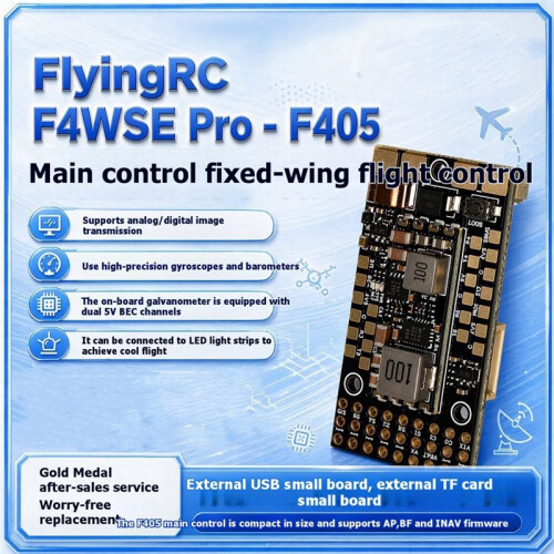 F4WSE Pro F405 Fastvinge Flygkontroller Extern USB/TF Kort Adapterkort Stöder ArduPilot/Betaflight/INAV 2