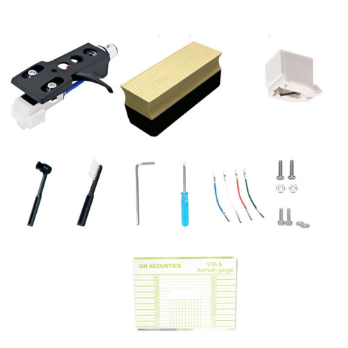 AT3600L Stylus+Turntable Headshell VTA Azimuth Gauge Record Cleaner 12 PCS Set Beginner-Friendly Vinyl Record Player Set 1