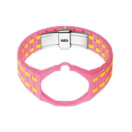 Integrated Silicone Watch Strap with Butterfly Clasp for  X AP  Two-Tone Replacement Wrist Band 1