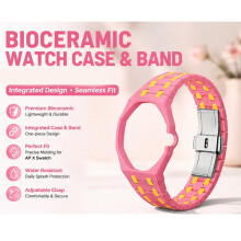 Integriertes Silikon-Uhrenarmband mit Schmetterlingsverschluss für  X AP  Zweifarbiges Ersatzarmband