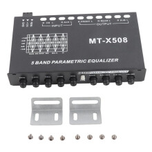 X508 Car Audio Equalizer 5 Band Parametric EQ Preamp Crossover Amplifier with Subwoofer Control for Car Stereo Tuning