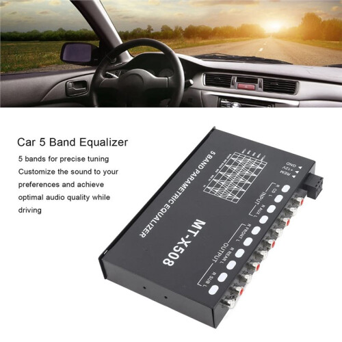 X508 Car Audio Equalizer 5 Band Parametric EQ Preamp Crossover Amplifier with Subwoofer Control for Car Stereo Tuning 2