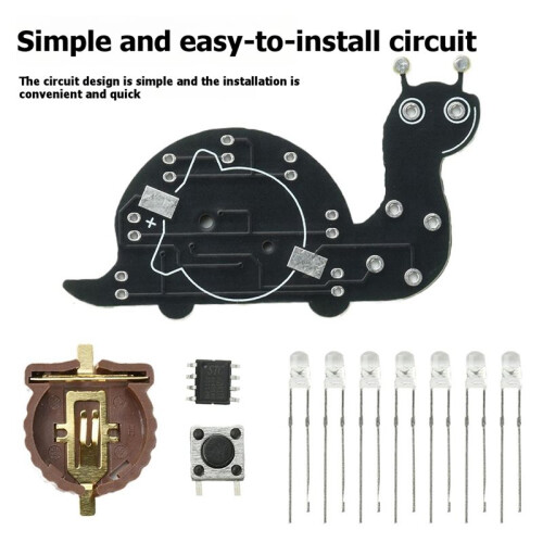 DIY Soldering Learning Kit with LED Shell Flow Light SMD SMT Learner Solder Kit for Electronics Enthusiasts 1