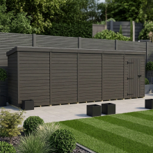 20x4 Pent Composite Shed Tanalised (Single Door, No Windows)