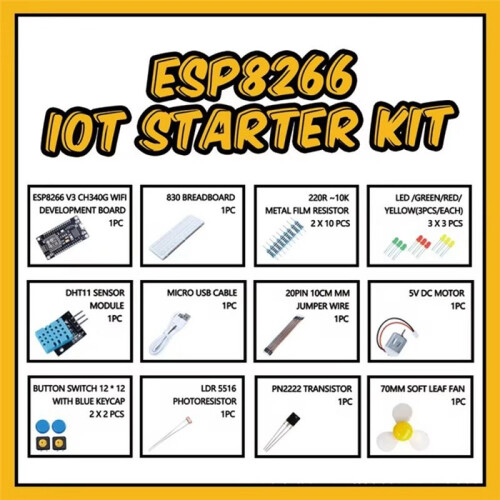 ESP8266 WiFi  Kit Temperature & Humidity Sensor Programming Kit Learning Kit for Electronic Experiment 1