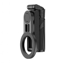 JJ03S Magnetic Phone Tripod Wireless Phone Grip Selfie Stick Desktop Tripod with Remote Control for Livestreaming Black