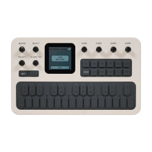 FM-1 Portable FM Synthesizer 6-Operator 32-Algorithm 128 Presets with MIDI Keyboard Built-in Speaker Music Production A