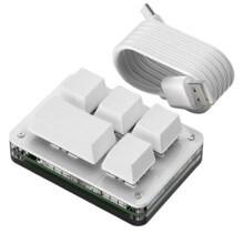 Programmable Mechanical 5Keys RGB Shortcut Keyboard,Macro Pad Custom Wired Gaming Keyboard
