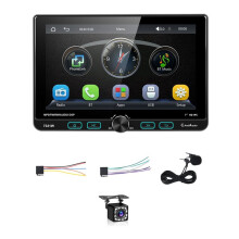 Single Din 7 Inch Car Stereo, Wireless CarPlay Android Auto MP5 Player, Rotatable Radio Backup Camera FM USB