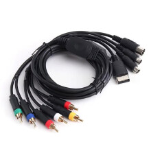 1.8m AV TV Video RCA Cable RGBS Cable for for MD1 for MD2 for Saturn for DreamCast AV Cable Support Sync