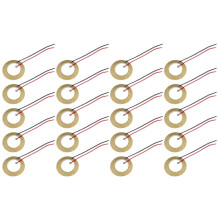 20 Stück XHXDZ 35 mm Piezoelektrische Keramik-Waferplatten mit Draht-Summer-Piezoelementen für DIY-Projekte und Elektronik