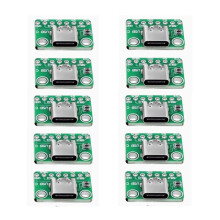 10 Szt. Płytki Adaptera USB Typu C z Podwójnym Rezystorem 512 5,1 KOhm, Typ C, 16 Pinów na 8 Pinów, do Elektroniki