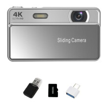 Sliding Digital Camera CCD Kit 4K HD Campus Camera for Photos & Recording with Integrated Student Card Machine Silver