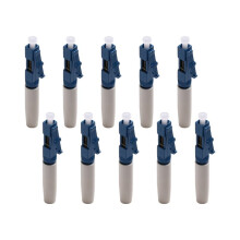 10PCS LC UPC Fiber Assembly Quick Connector Single Mode LC Fiber Optic Cable Fast Connector for FTTH Drop Cable