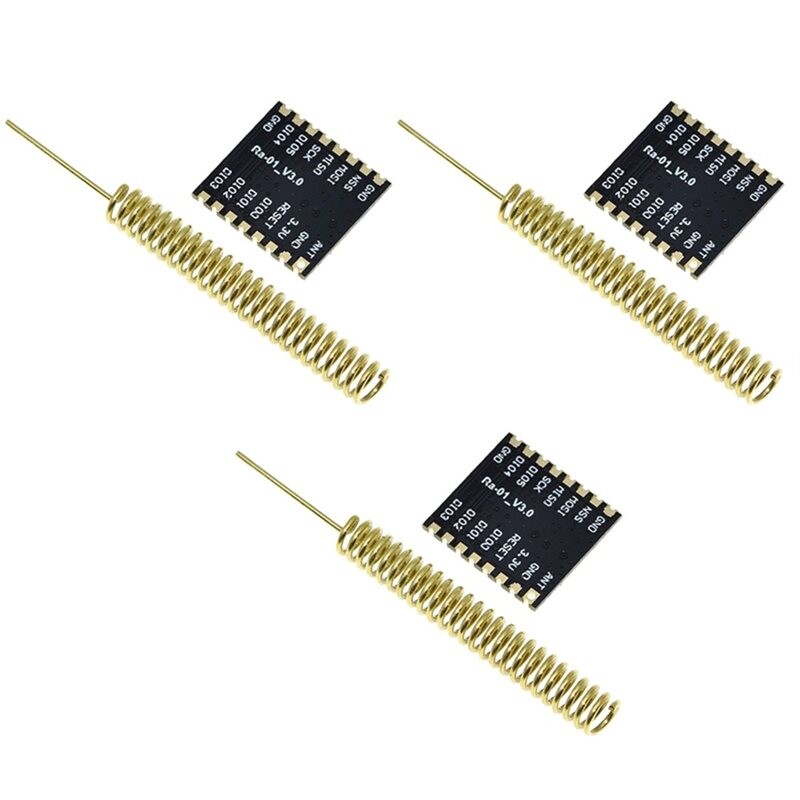 3Pcs Ra-01 SX1278 433MHz LoRa Wireless RF Module with Spring Antenna ...