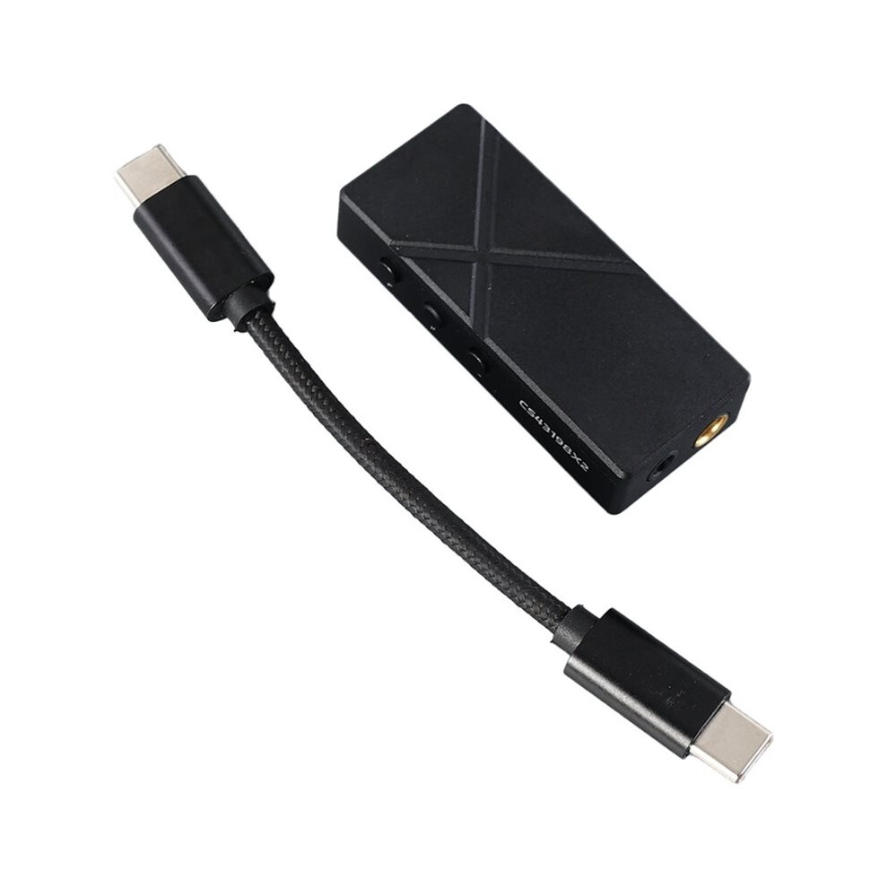 Photos - Headphones F4 Dual CS43198 for DAC Headphone Amp Sound Card Balanced 4.4mm + 3.5mm PCM768K Tail Black