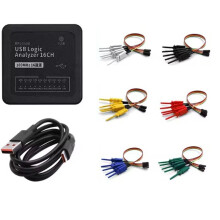 USB Logic Analyzer 16CH, Compacte USB-C Logic Analyzer, RP2350A Microcontroller, 16CH Digitale Signaal Synchronisatie Acquisitie