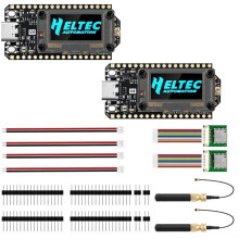 2PCS Heltec WiFi LoRa 32 V4-R8 Dev-Board ESP32-S3R8 SX1262 WiFi BLE LoRa Node Compatible Meshtastic with GPS Module