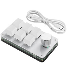 Programmable Macro Keyboard, 6 Key Mechanical Gaming Keypad, Custom Knob KeyPad, Wired Programmable Keypad