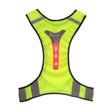 LED reflective safety vest for night running and cycling
