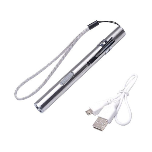 Mini LED Flashlight 201 Stainless Steel Charging