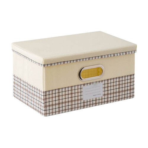 Cotton-Linen Lattice Storage Box 1 Large Size