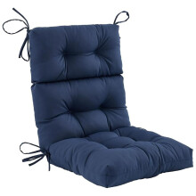 Outdoor High-Back Chair Cushion with Ties Waterproof
