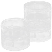Transparent Plastic Storage Box with Screw-On Lid 5-Set