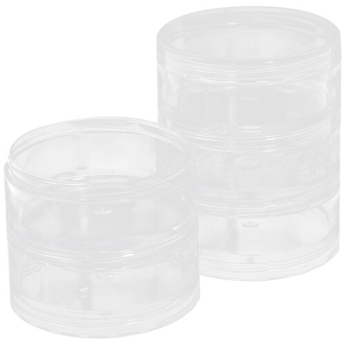 Transparent Plastic Storage Box with Screw-On Lid 5-Set