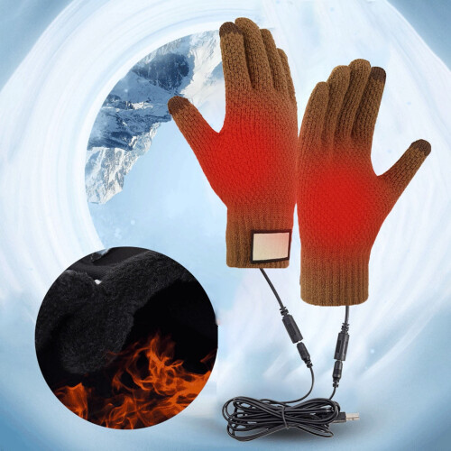 Γάντια αφής με θερμαινόμενη USB και επένδυση fleece για iPhone