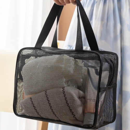 Φορητή τσάντα οργάνωσης για ντους Mesh Caddy σε μαύρο χρώμα