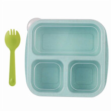Boîte à bento réutilisable à 3 compartiments 17 x 15,5 cm