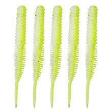 Soft Plastic Earthworm Lures 4Pcs Spiral Fishing Bait Bass