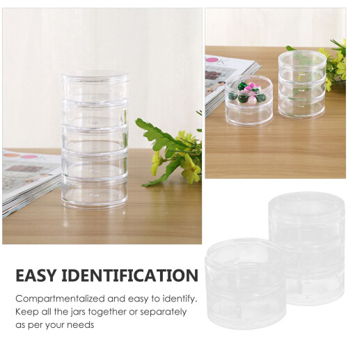 Transparent Plastic Storage Box with Screw-On Lid 5-Set 2