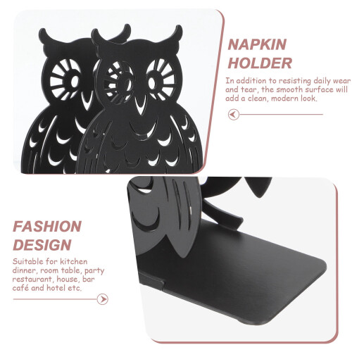 Porte-serviettes en forme de hibou, compact, pour table 1