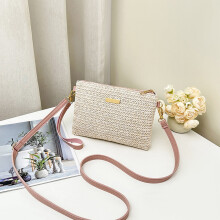 Γυναικεία Τσάντα Crossbody από Ψάθα σε Στυλ Μπόχο, Μικρή Παραλία