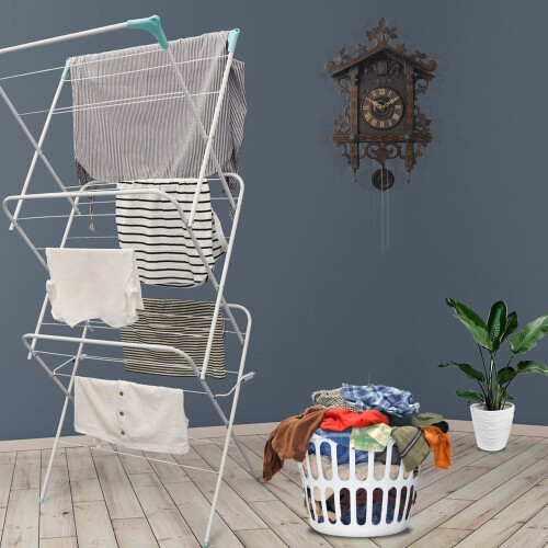 3 Tier Foldable Clothes Dryer Airer 14m Laundry Rack 1
