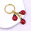 Red Alloy Ladybug Keyring Pendant 1pc 4