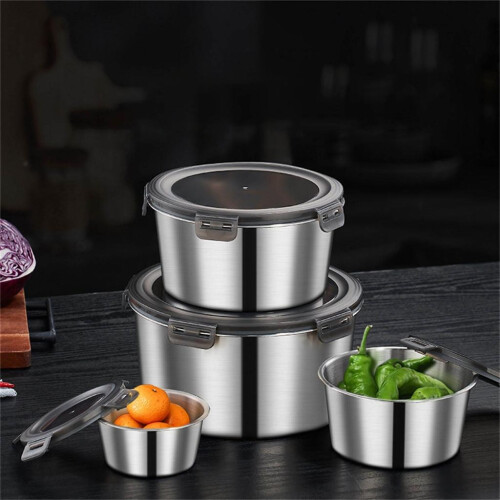 Stainless Steel Food Storage Container Leak-Proof 1.5L 2