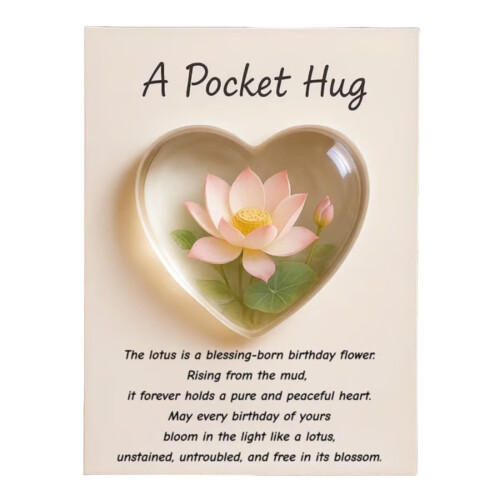 Floral Pocket Gift Card Elegant Design 1 Pack