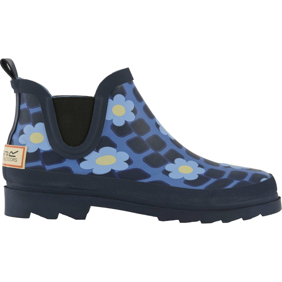 Regatta (Uk 8, Mini Square Flower Blue) Womens Orla Kiely Chelsea Boot Mid Rise Wellies Wellington Boots
