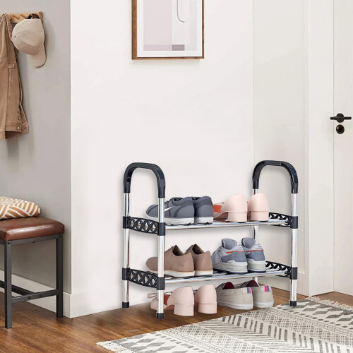 Steel Shoe Rack 5-Tier Space-Saving Ventilated 2