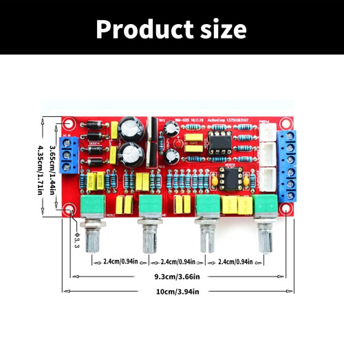 NE5532 Hi-Fi Preamplifier Module with Tone Controls 2