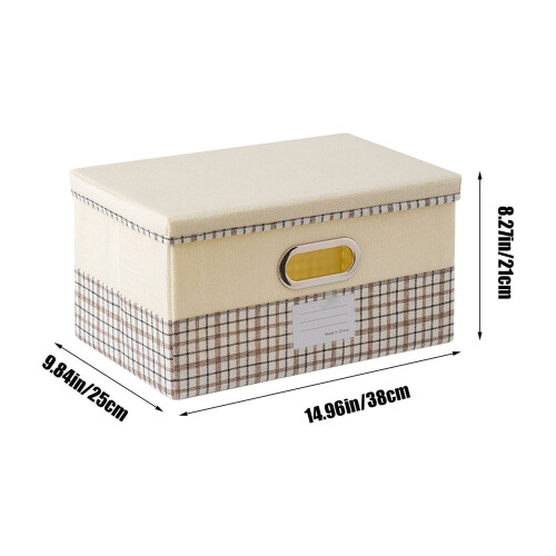 Cotton-Linen Lattice Storage Box 1 Large Size 1