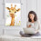 Drapeau de jardin aquarelle girafe et fleurs double face 12x18 6