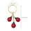 Red Alloy Ladybug Keyring Pendant 1pc 5