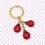 Red Alloy Ladybug Keyring Pendant 1pc 2