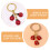 Red Alloy Ladybug Keyring Pendant 1pc 8